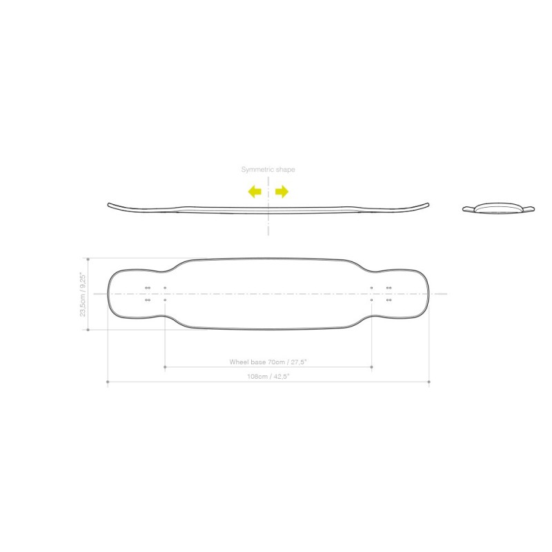 GOAT Soul - 108cm - Plateau de longboard