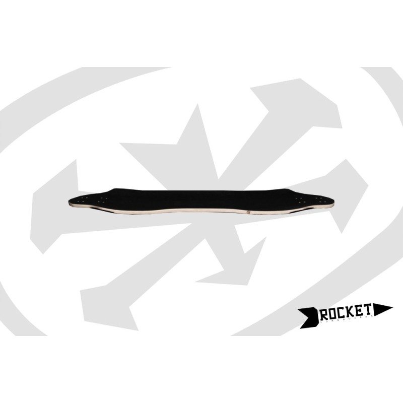 ROCKET Meteor - Black - Plateau de longboard