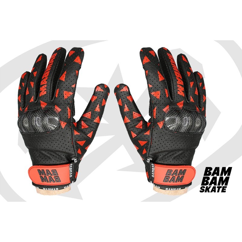 Gant de cuir Classic Black Red