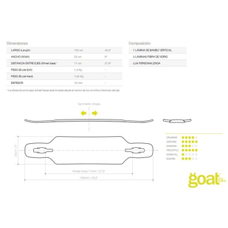 GOAT Elude - 103cm - Plateau de longboard