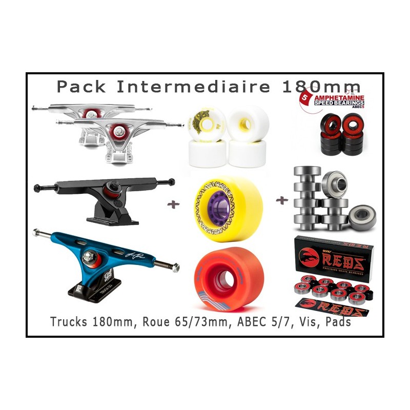 Pack - Trucks Paris 180mm - ABEC11 Zigzag 80a -